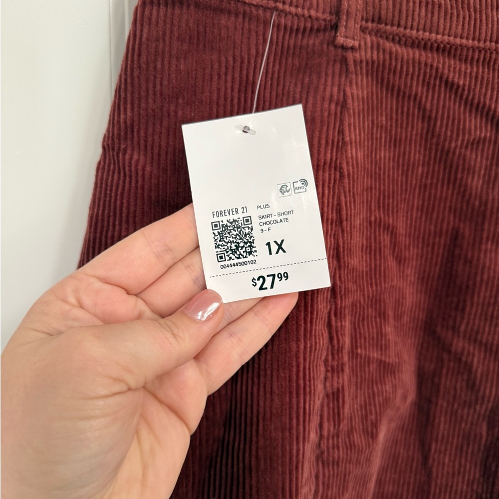 Forever 21+ Rust Corduroy Button-Front Skirt - Picture 5 of 5